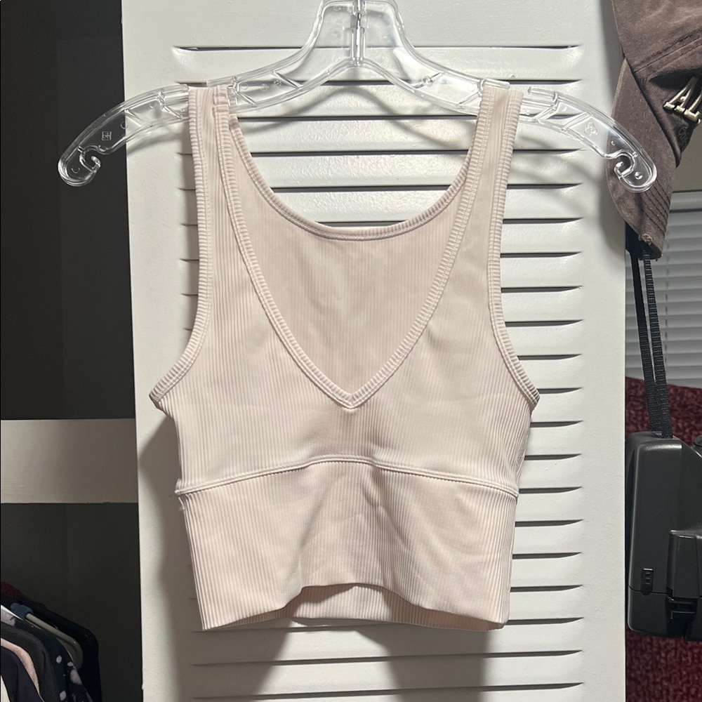 LuluLemon Soft Ribbed Athletic V-Neck Cropped Tank